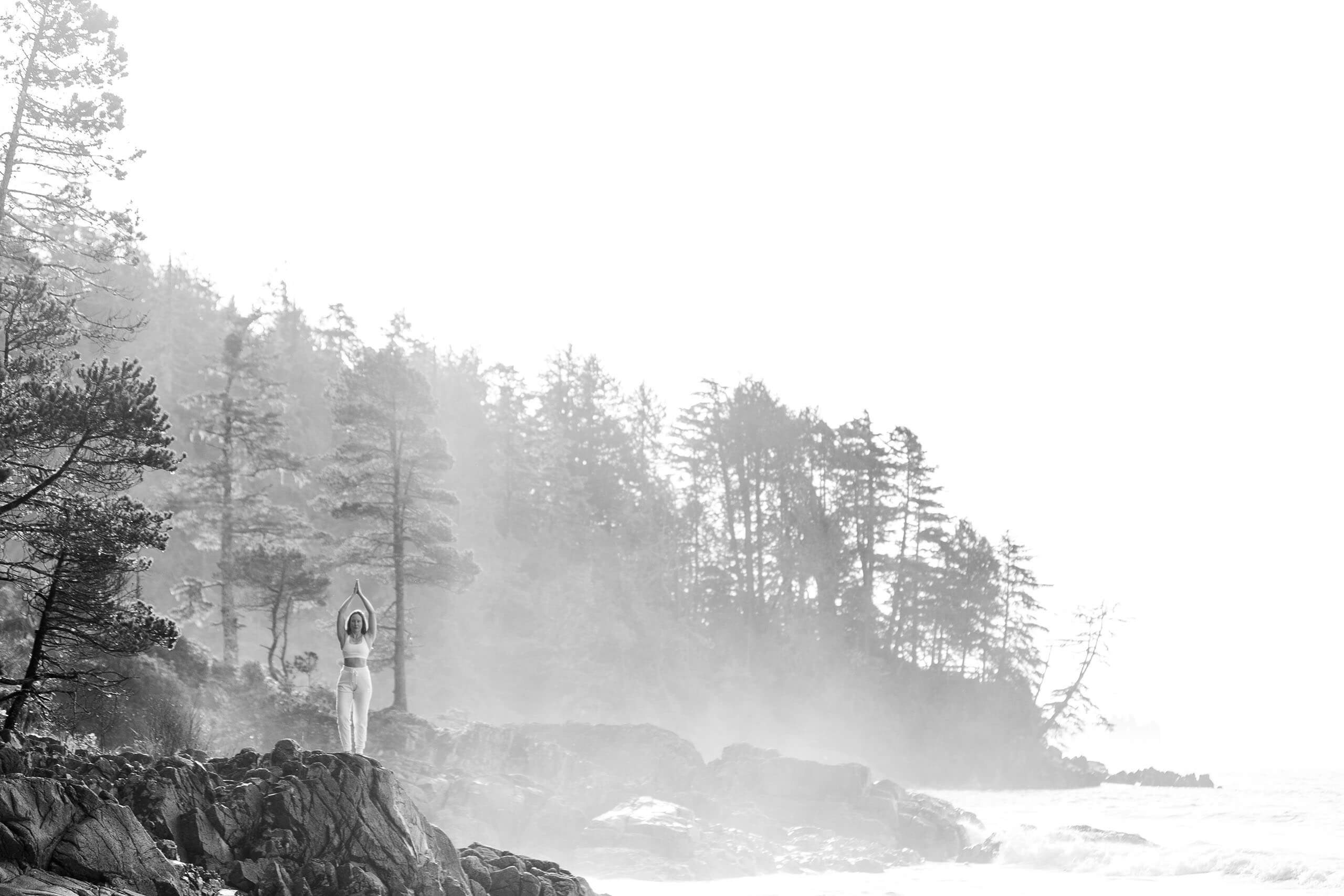 Tofino Breath and Meditation meditating by the ocean